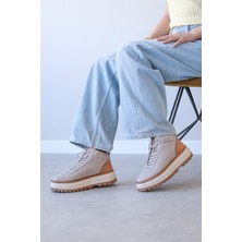 Fast Step Hakiki Deri  Kadın Kalın Taban Bot 409SZA3116