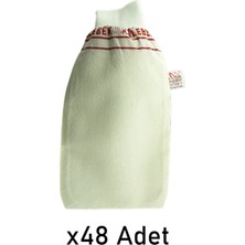 Kelebek Lastikli Beyaz Banyo Hamam Kesesi 48 Adet Kalın Malzeme ile Konforlu Kullanım