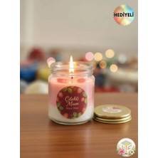 Çilekli Mum Dekoratif (Soya Wax) Çilek Kokulu