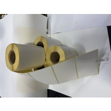 Defu 70X100 mm Termal Barkod, Koli, Yazıcı Etiketi 400 Lü Satım 40 mm Kuka. (Toplam 4 Rulo 1600 Adet )