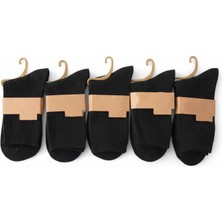 Hitit Socks Erkek 5 Çift Pamuklu Fitilli Desenli Uzun Soket Çorap