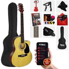 Midex RG-540NT Kesik Kasa 40 İnç Akustik Gitar Seti 4/4 Yetişkin