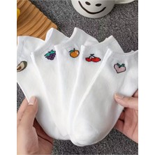 Hitit Socks Kadın 5 Çift Pamuklu Desenli Günlük Kullanıma Uygun Nefes Alabilir Esnek Babet Çorap