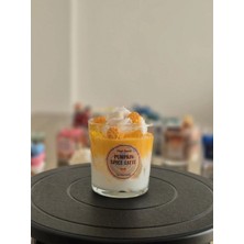 Pumpkin Latte Mum Dekoratif (Soya Wax ve Jel Mum) Kahve & Vanilya Kokulu