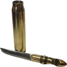 Avcı Market .50 Bmg M82 Mermisi 12CM Pirinç Kasa Orjinal Koleksiyonluk Paslanmaz Çelik Çakı Bıçak