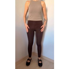 Kahverengi Şardonlu Oys Tayt