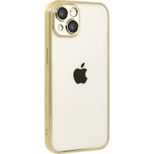 Newface Apple iPhone 15 Razer Lensli Silikon - Gold