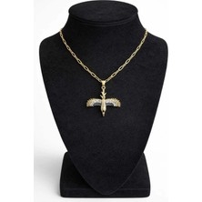 Anka Kuşu Figürlü Taşlı Kolye