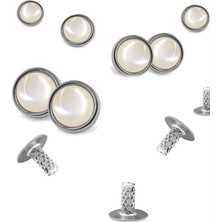 20 Adet Yarım Yuvarlak 8mm Inci Çakma Rivet