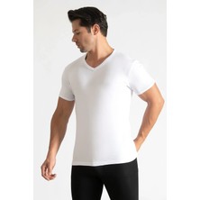 Hepsine Rakip Erkek V Yaka Ribana Kısa Kol Fanila 6 Lı Paket