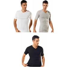 Hepsine Rakip Erkek V Yaka Ribana Kısa Kol Fanila 6 Lı Paket