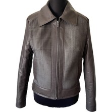 Asus Deri Aspina - Hakiki Kuzu Derisi Vizon Rengi Kadın Ceket