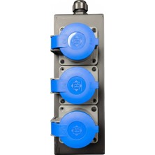 Bemis Cee Tri Box Grup Priz 1/16A. 220V. 3 Ad.