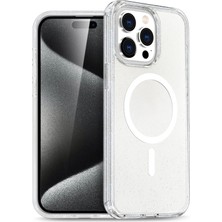 Newface iPhone 15 Pro Kılıf Star Magsafe Kapak - Şeffaf