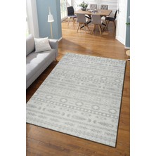 Sere Serpe Iskandinav Modern Tasarım Sisal Bukle Özel Ölçü Salon Oturma Odası Koridor Halısı Gri Krem