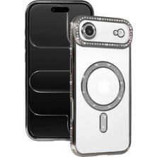 Newface Apple iPhone 17 Air Joke Simli Magneticsafe Kılıf - Gümüş