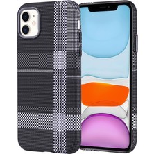 Paladyum Case iPhone 11 Uyumlu Ince Karbon Fiber Siyah Gri Nekst Kapak