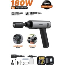 Auhma Acr-09 180W Fırçasız Şarjlı Basınçlı Yıkama Makinesi – Katlanabilir Kablosuz Oto Yıkama Tabancası 203 Psı 18.000 Mah