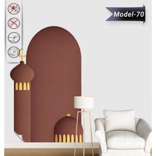 Akıllı Kağıt Cami Silüeti Tablo  - Poster Dini (Model- 70)