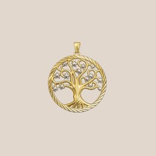 Altıntaş Yıldızlı Hayat Ağacı Altın Kolye Ucu