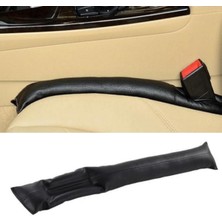 Just Cheap Store Koltuk ile Konsol Arası Boşluk Kapatıcı Düşme Önleyici Siyah Deri 1 Çift (4741)