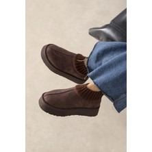 Straswans Yuki Kadın Triko Detay Ev Terliği Kahve