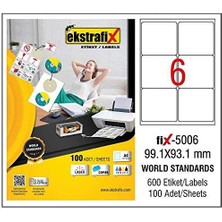 Tanex Ekstrafix A4 Lazer Etiket 9,91CMX9,31CM - 15 Adet