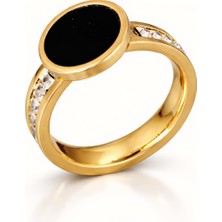 Formzen 316L Paslanmaz Çelik Siyah Oniks Taşlı Yüzük – Modern & Dayanıklı Şıklık