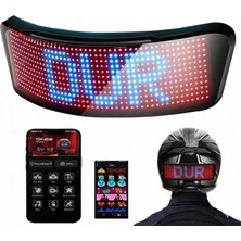Tarçın Akıllı Bluetooth Motorsiklet Kask LED Paneli - Uygulama Kontrollü Sinyal ve Stop Lambası