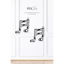 Pekshop 2li Gümüş Nota Şekilli Folyo Balon Silver