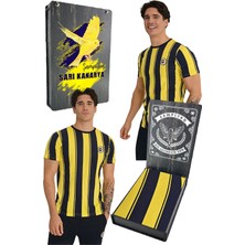 Fenerbahçe Erkek Tribün Çubuklu T-Shirt Uv Kutu Hediyeli