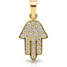 Altıncık 14 Ayar Altın Fatma Ana Eli Kolye Ucu