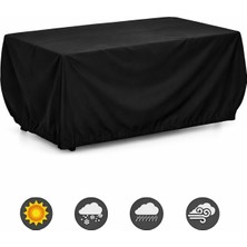 Microcase Su Geçirmez 4 Mevsim Kullanım Bahçe Mobilyası Masa Sandalye Takımı Kılıfı Brandası 85X260X160 cm AL5546