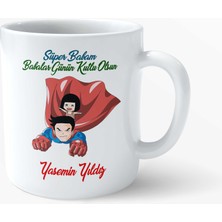 Babalar Günü Özel – Süper Babam Tasarımlı Porselen Kupa | Hediye Kupa