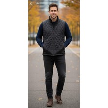 Hamitogulları Lacivert Ters Fermuarlı Polarlı Yelek