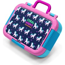 Coral High Kids Lacivert Pembe Unicorn Desenli Paslanmaz Çelik Beslenme Kabı 39219