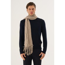 Alexander Gardi Saç Örgü Desenli Püsküllü Atkı