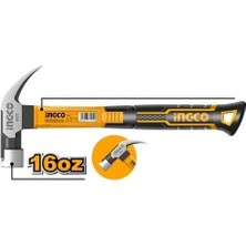 İntora Ingco HCHD0166 Fiberglas Saplı Çekiç 450 gr