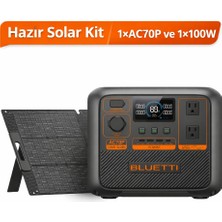 Bluetti AC70P Hazır Solar Kit (864WH – 1000W – 1X100W Panel)