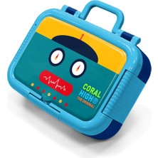 Coral High Kids Lacivert Robot Desenli Paslanmaz Çelik Beslenme Kabı 39223