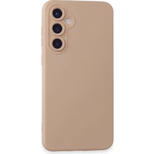 Newface Samsung Galaxy S24 Kılıf Nano Içi Kadife Silikon - Pudra