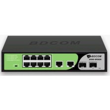 Bdcom S1500-8P2G2S 90W 8 Port Ge Poe+ 2 Port Uplınk RJ45+2 Port Sfp