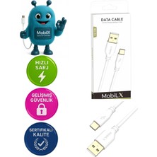 Renklime Mu-03 3.4A Bakır Uç Silikon USB To Type-C Şarj ve Data Kablosu (1m)