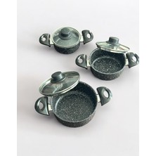 Pars Shop Granit Saklama Kabı Güveç Tencere Seti