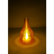 İmalat Dekoratif 3D Pla Baskı Şeffaf Turuncu Tealight Mumluk