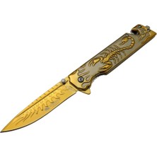 Haps Bugs Cravus Sibirya Akrep Çakı Gold S-2076A 23 cm