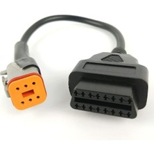 Gümrük Bey Harley 6 Pin Obd2 Teşhis Adaptör Kablosu – Arıza Kod Okuma Uyumlu