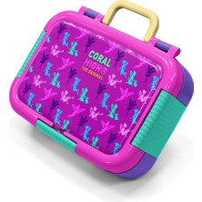 Coral High Kids Koyu Pembe Su Yeşili Peri Desenli Paslanmaz Çelik Beslenme Kabı 39209