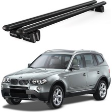 Today Auto Pençe Bmw X3 (E83) Ara Atkı (2004-2010) Uyumlu Siyah Ara Atkı Port Bagaj Tavan Barı