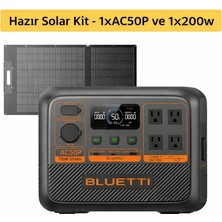 Bluetti AC50P Güneş Enerjili Güç Istasyonu (504WH – 700W – 200W Panel Dahil)